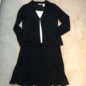 COPY - Laura Ashley Travel-Wear Skirt & Jacket Set, Black, Sz-M, Perfect for Tr…